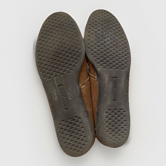 VTG Minnetonka Moccasin Brown Suede Bootie Stitching Accent Driving Comfort Sz 7 - Picture 9 of 11